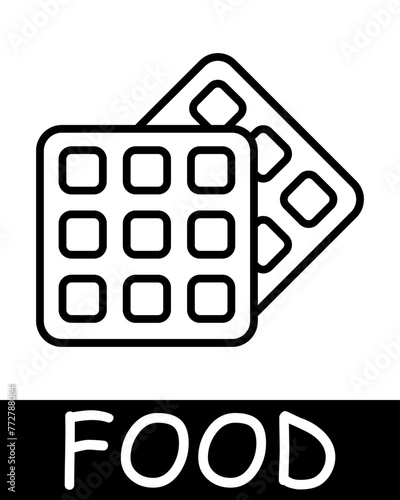 Chocolate bar line icon. Sweetness, cocoa beans, dish, cutting, food, taste, spices, satiety, hunger, refrigerator. Vector line icon for business and advertising
