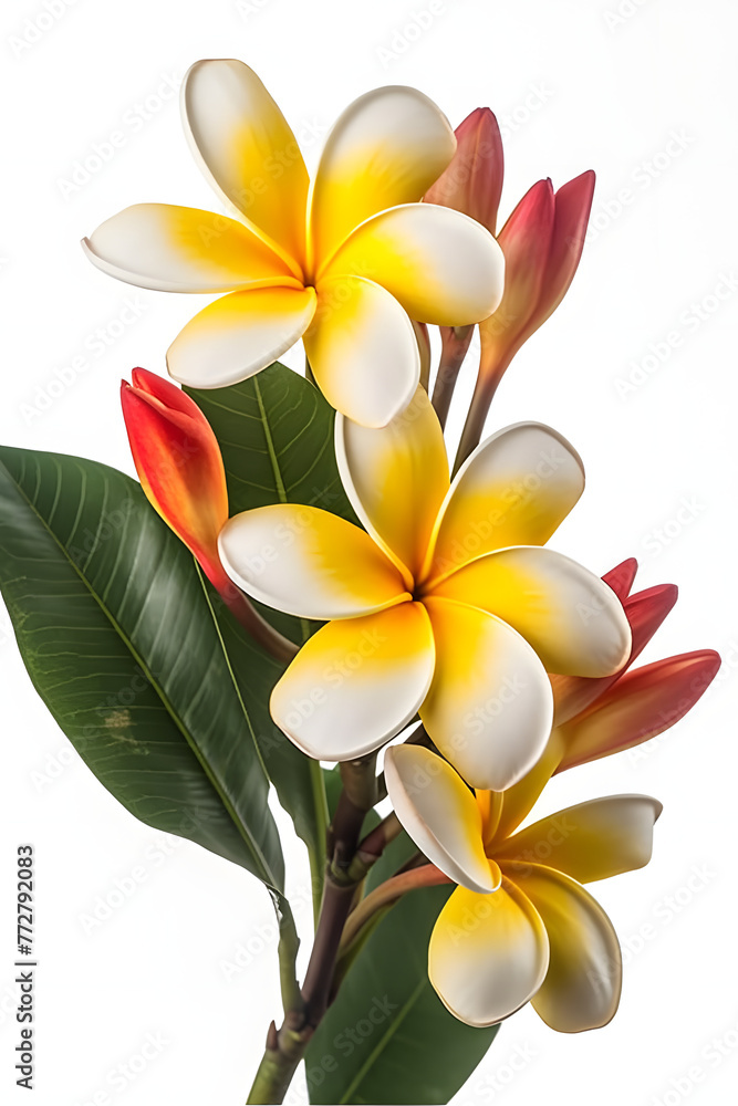Fototapeta premium frangipani flowers poster background