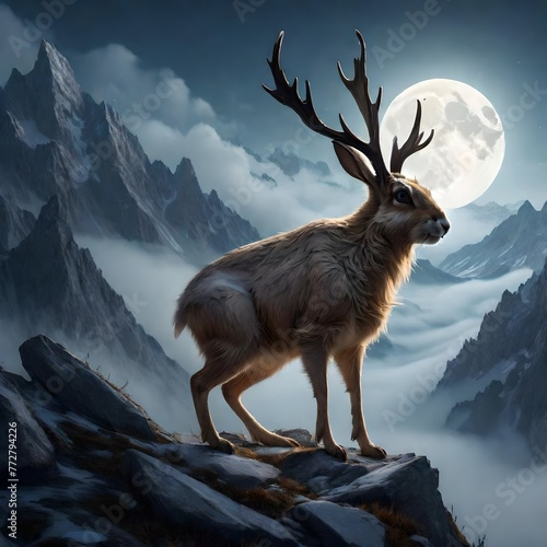 deer on the mountain