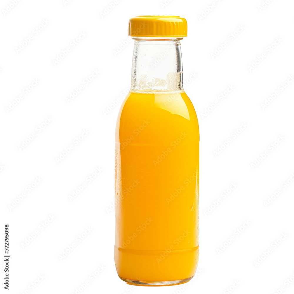 Orange Juice on bottle, transparent background Orange Juice on bottle, transparent background
