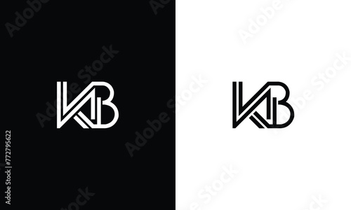 Initial KB modern monogram and elegant logo design, Professional Letters Vector Icon Logo on background.