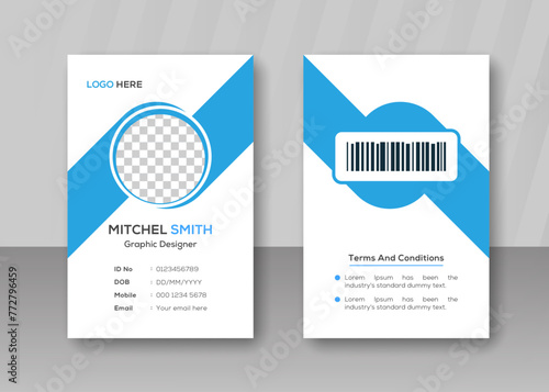Modern and creative business id card design template  (ID: 772796459)