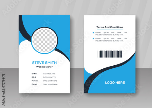 Modern and creative business id card design template  (ID: 772796473)