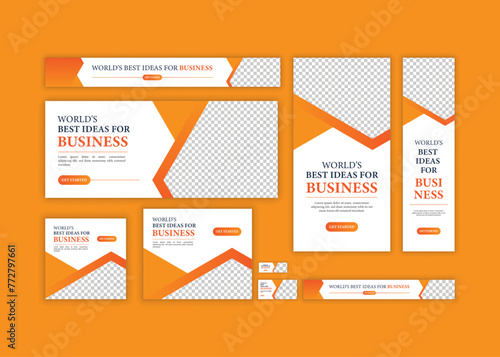 Business web banner set template design with different format sizes (ID: 772797661)