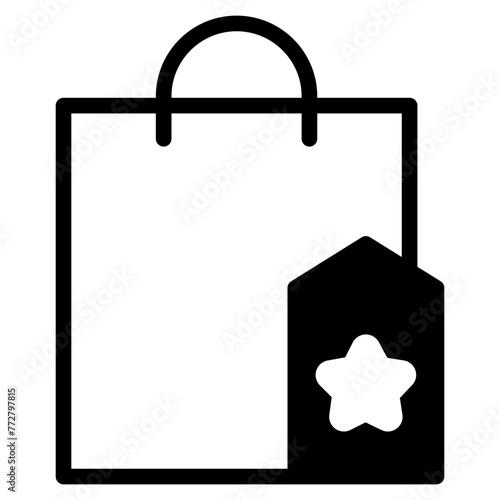 whist list iocn, shopping bah with favorite bookmark icon