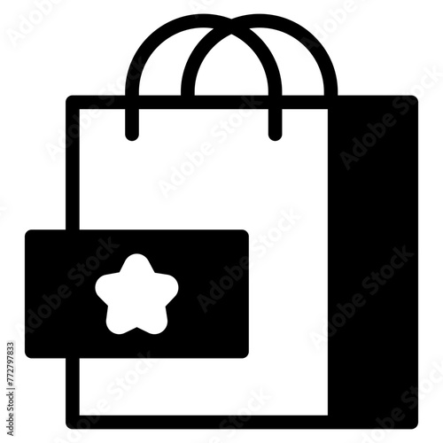 whist list iocn, shopping bah with favorite bookmark icon