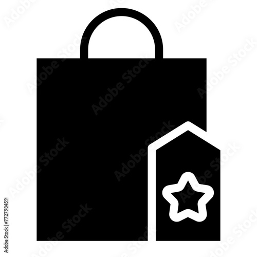 whist list iocn, shopping bah with favorite bookmark icon