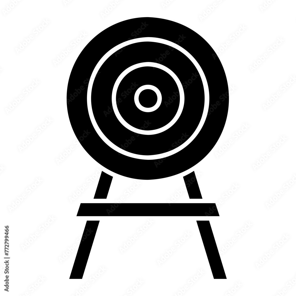 Illustration of Dart Board design Glyph Icon Illustration of Dart Board design Glyph Icon