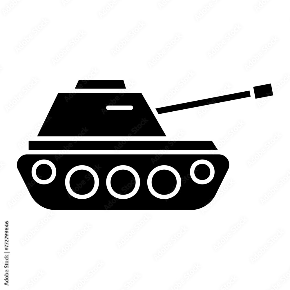 Illustration of Tank Toy design Glyph Icon Illustration of Tank Toy design Glyph Icon