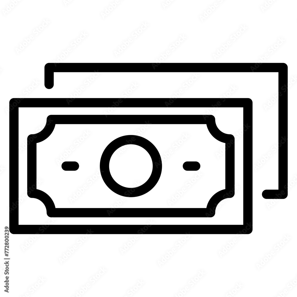 A stack of cash money or dollar bills A stack of cash money or dollar bills