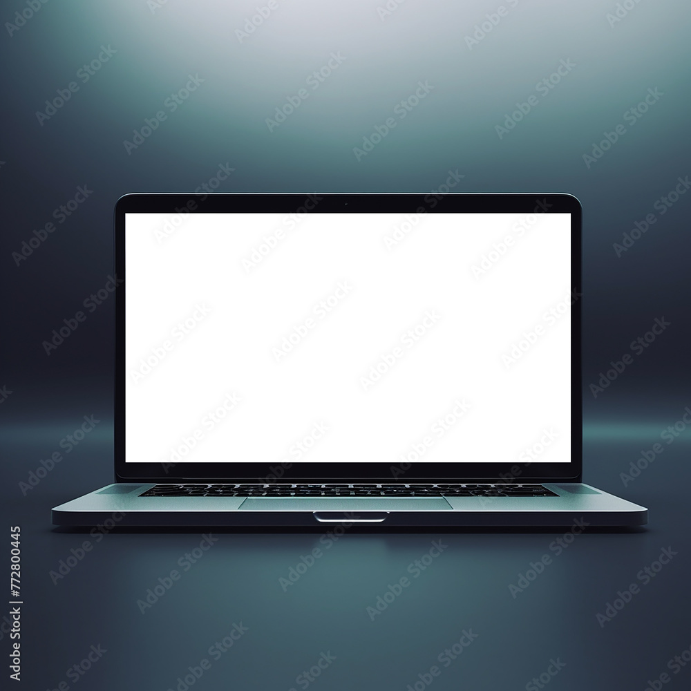laptop on a blank screen background laptop on a blank screen background