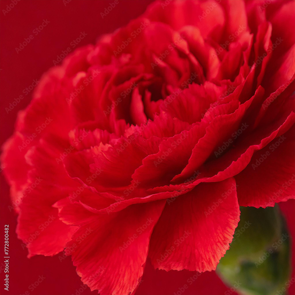 Closeup of red carnation