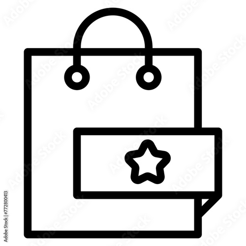 whist list iocn, shopping bah with favorite bookmark icon