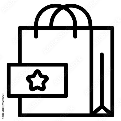 whist list iocn, shopping bah with favorite bookmark icon