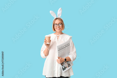 Happy adult businesswoman i...