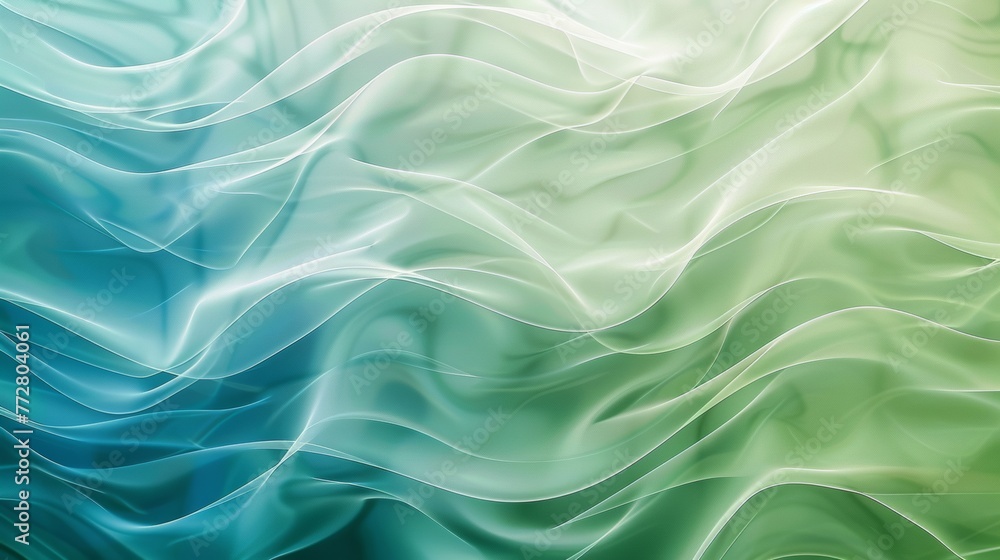 Obraz premium Abstract waves in shades of blue and green