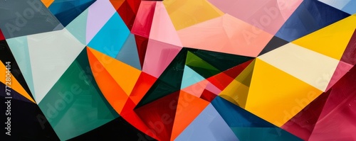 Abstract colorful geometric shapes background photo
