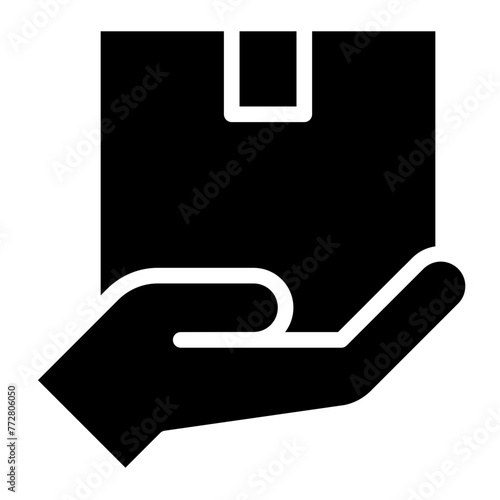 Hand holding product box 