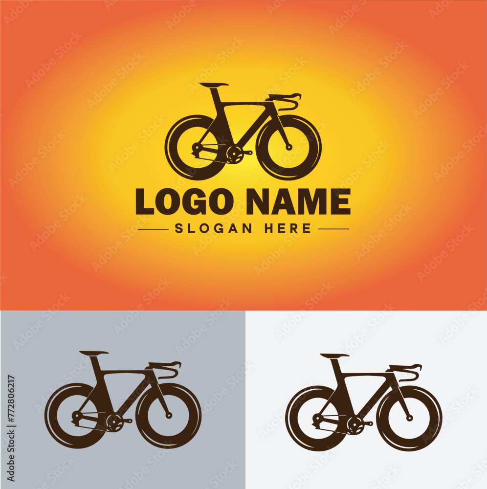 Fototapeta premium Bike logo icon vector for business brand app icon motorcycle sports bike cycling race logo template