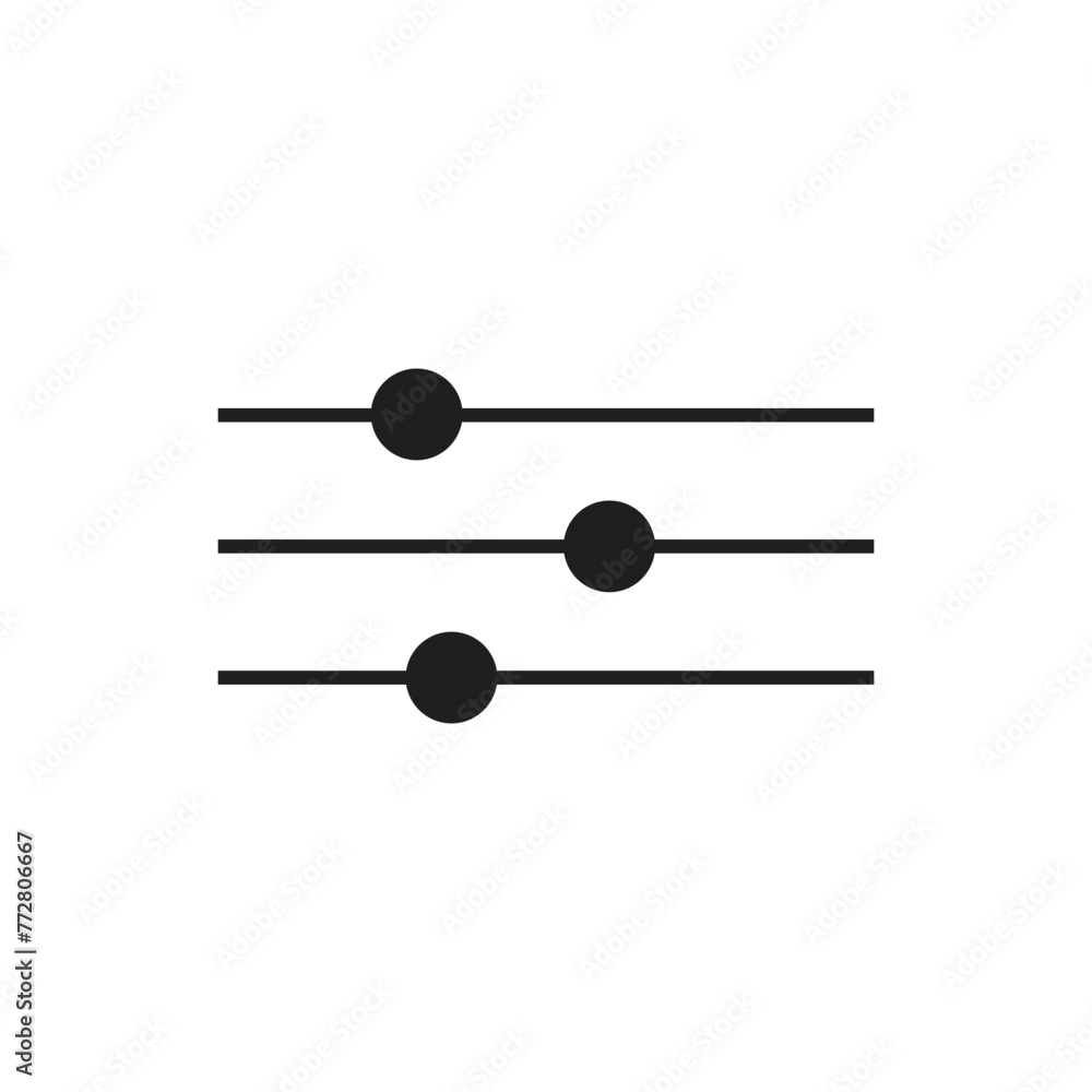 Flat adjustment button icon symbol vector Illustration. Flat adjustment button icon symbol vector Illustration.
