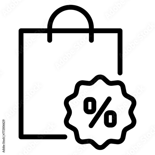 Shopping discount offer icon 