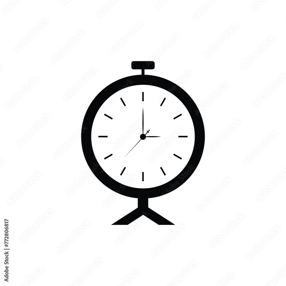 Flat alarm clock icon symbol vector Illustration. Flat alarm clock icon symbol vector Illustration.