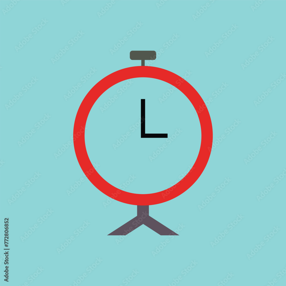 Flat alarm clock icon symbol vector Illustration. Flat alarm clock icon symbol vector Illustration.