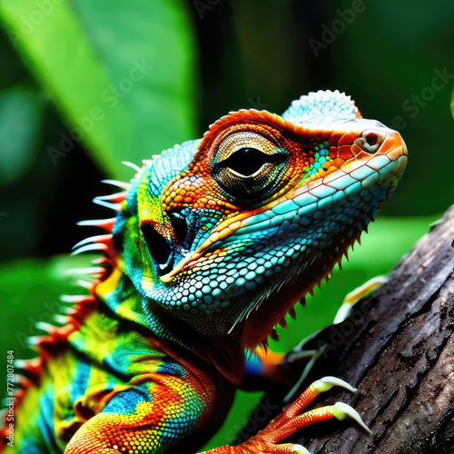 Colorful Rainforest Lizard