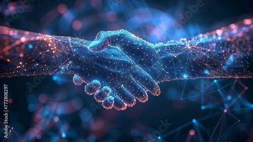 Abstract digital handshake between two AI entities