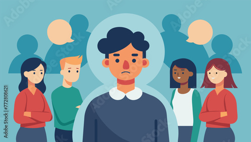 A person engaging in an activity they are not interested in or comfortable with in order to fit in and be accepted by their peers highlighting