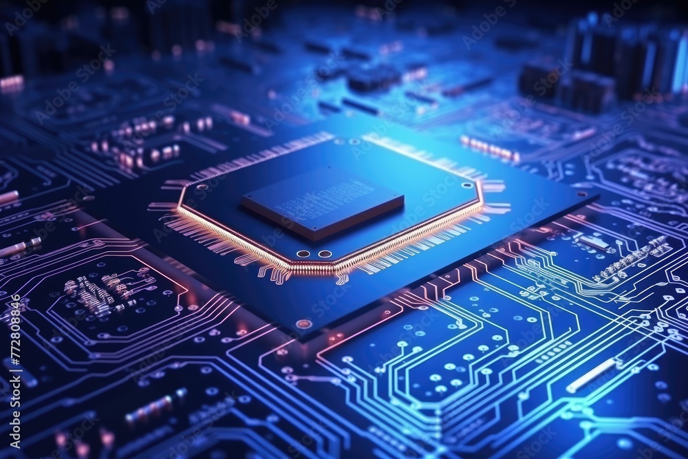 glowing circuit board ,Futuristic circuit board on a blue background 3d rendering Artificial intelligence Technology web background Virtual concept, AI generated glowing circuit board ,Futuristic circuit board on a blue background 3d rendering Artificial intelligence Technology web background Virtual concept, AI generated