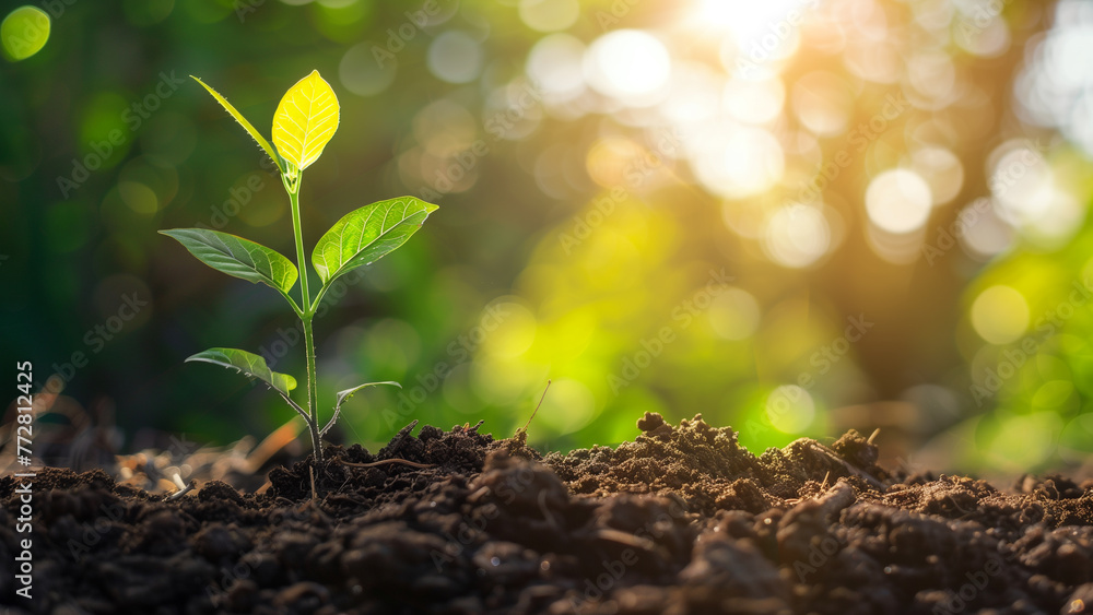 Sunlit Growth: A Small Plant’s Journey Sunlit Growth: A Small Plant’s Journey