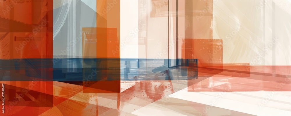 Abstract geometric background with red and blue tones Abstract geometric background with red and blue tones