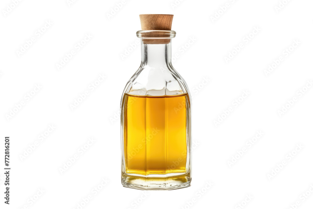 Elixir of the Forest: Wooden Stopped Oil Bottle. On a Clear PNG or White Background. Elixir of the Forest: Wooden Stopped Oil Bottle. On a Clear PNG or White Background.
