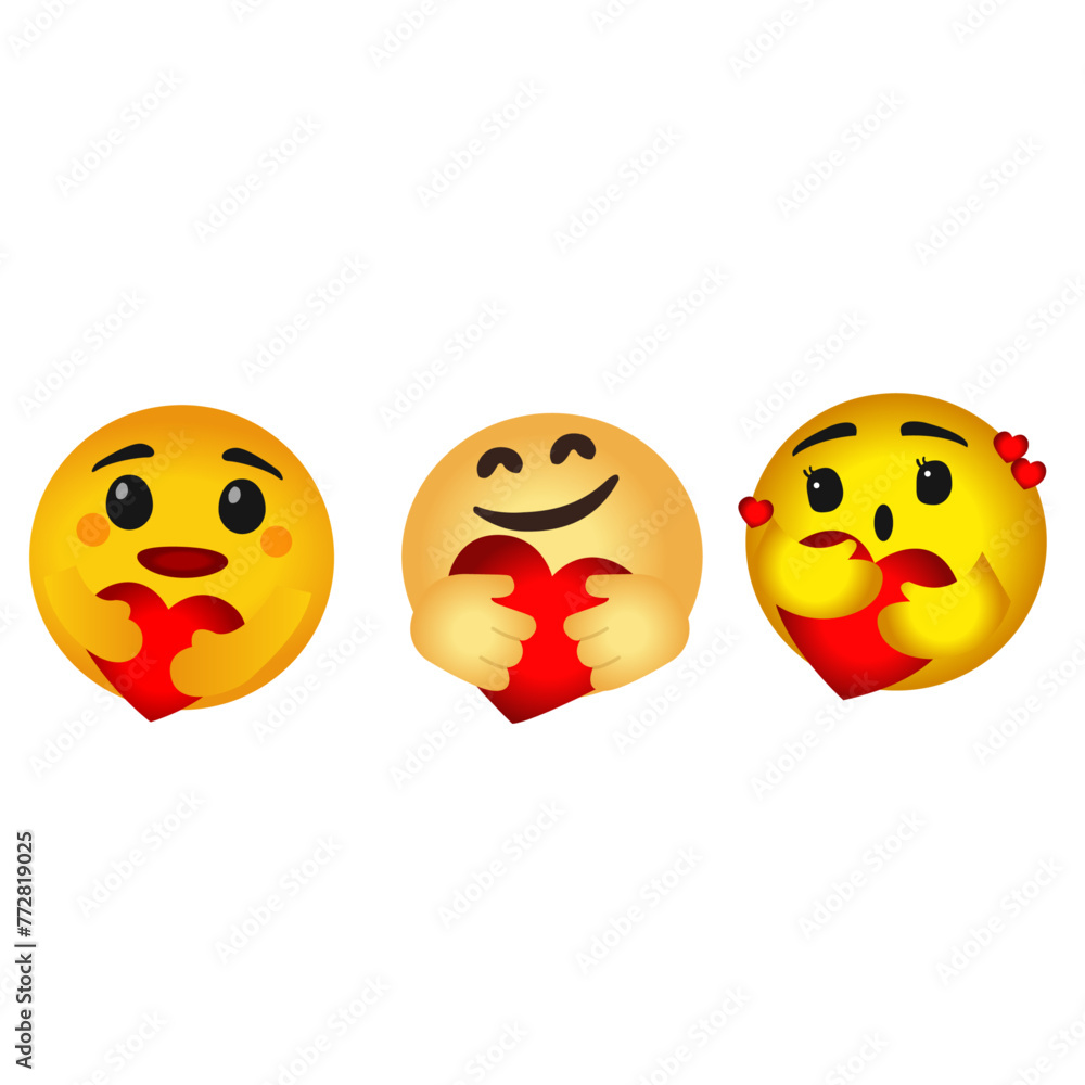 Care emoji - yellow face emoticon with closed eyes hugging a red heart with both hands showing care, support, and presence
Care emoji - yellow face emoticon with closed eyes hugging a red heart with both hands showing care, support, and presence