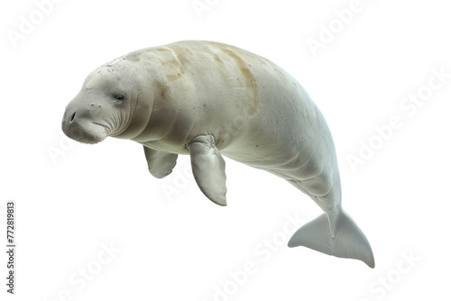 White Seal Swimming in Water