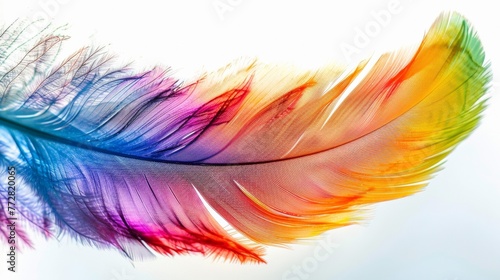 Colorful feather with soft texture