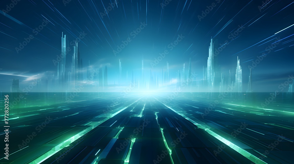 Abstract Design Background, blue and bright green abstract background for your space theme, dreamlike perspectives, global imagery. For Design, Background, Cover, Poster, Banner, PPT, KV design, PPT Abstract Design Background, blue and bright green abstract background for your space theme, dreamlike perspectives, global imagery. For Design, Background, Cover, Poster, Banner, PPT, KV design, PPT