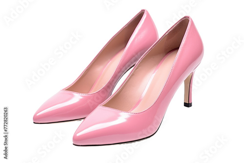 Blush Pink Stilettos: Elegance Embodied. On a Clear PNG or White Background.