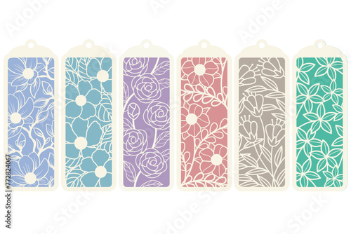 Flower Bookmark Layered Papercut, Flower bookmark, bookmark, bookmark ornament