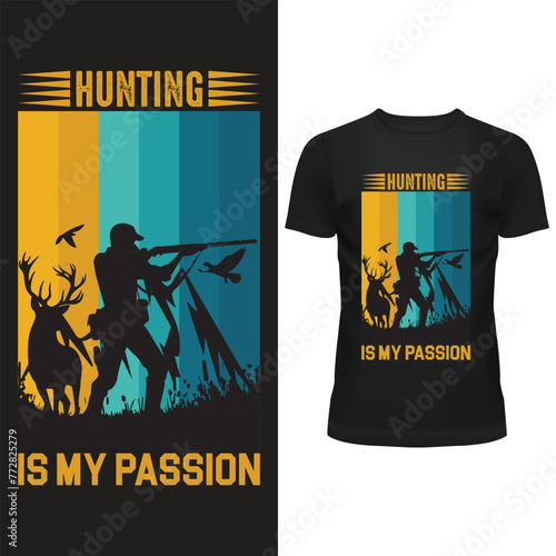 vintage custom hunting vector design for tshirt