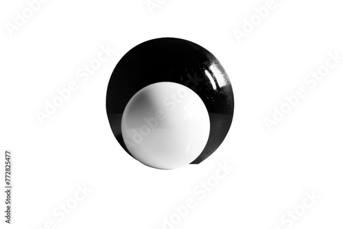 Black and White Object on White Background