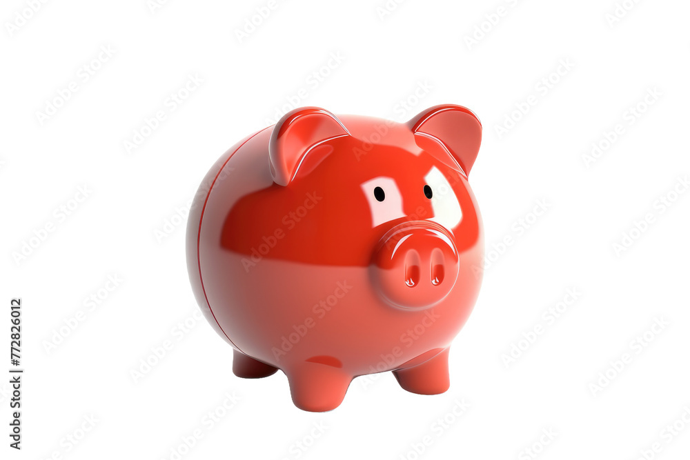 Crimson Piggy: Money Keeper. On a Clear PNG or White Background. Crimson Piggy: Money Keeper. On a Clear PNG or White Background.
