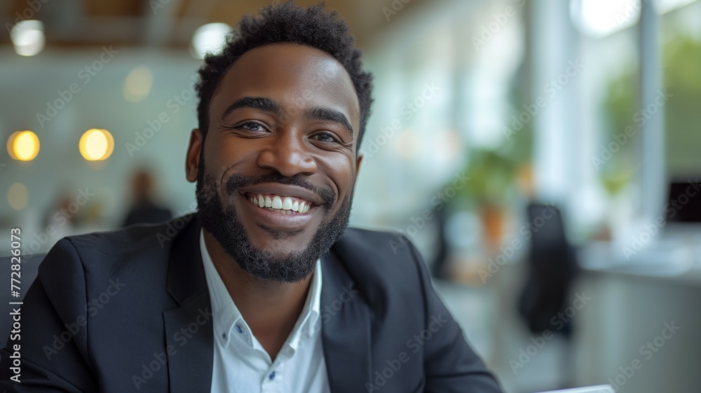 Smiling professional in a bright office Smiling professional in a bright office