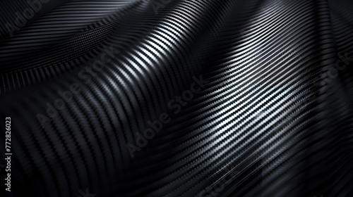Abstract background dark with carbon fiber texture vector, generative Ai