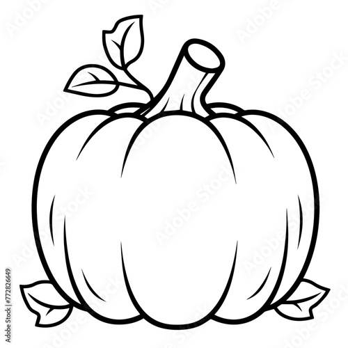 Clean vector outline of a pumpkin icon for versatile applications.