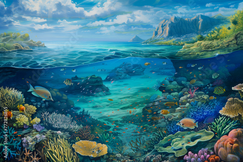 Diverse Coral Reef Ecosystem