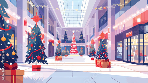 Christmas decoration in shopping mall in Krakow Polan photo