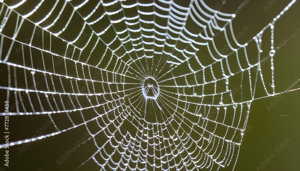spider web with dew drops spider web with dew drops