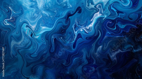 Abstract blue swirling patterns